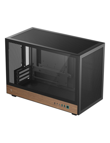 DeepCool CH260 WOOD Micro Torre Negro, Madera