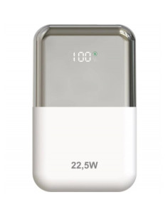 POWERBANL 10000MAH LEPOW22W10WS BLANCO PLATA LEOTEC