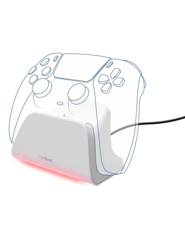 BASE DE CARGA TRUST GXT 255W PARA MANDO PS5 RGB WHITE