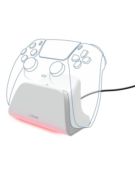 BASE DE CARGA TRUST GXT 255W PARA MANDO PS5 RGB WHITE