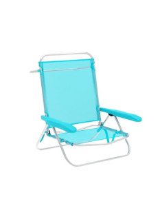 SILLA PLEGABLE 5 POSICIONES ALUMINIO AGUAMARINA 64X44X78CM