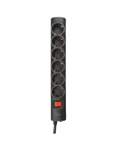 REGLETA TRUST 6 SCHUKOS INTERRUPTOR 1,8M BLACK 2