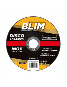 DISCO ABRASIVO INOX 115X1X22MM BLIM