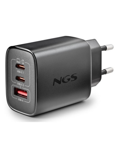CARGADOR DE PARED NGS ERA GAN 2XUSB-C/USB-A 65W BLACK