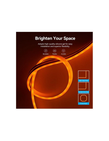 TIRA LED VENTION SILICONA NEON RGB CONTROL REMOTO 5V 2M