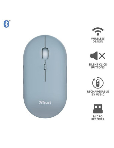 RATON TRUST PUCK RECARGABLE WIRELESS BLUETOOTH BLUE