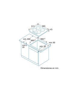 VITROCERAMICA BALAY 3EB720XR 4 ZONAS 60cm TACTIL 3EB720XR 2