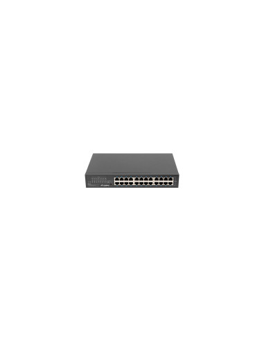 Lanberg RSGE-24 switch No administrado Gigabit Ethernet (10/100/1000) 1U Negro