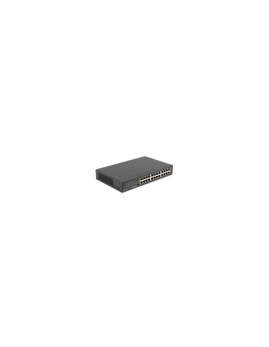 Lanberg RSGE-24 switch No administrado Gigabit Ethernet (10/100/1000) 1U Negro