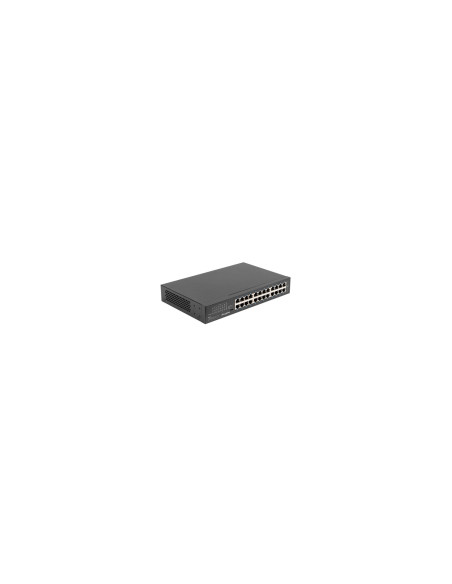 Lanberg RSGE-24 switch No administrado Gigabit Ethernet (10/100/1000) 1U Negro
