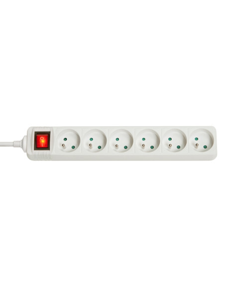 Lindy 73126 base múltiple 6 salidas AC Interior Blanco