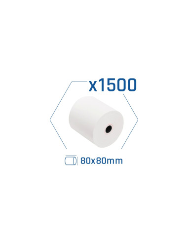 Pack 1500 rollos papel térmico sin BPA 80x80mm