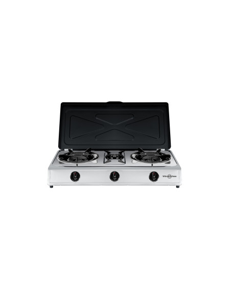 Vitrokitchen 360IB hobs Negro, Acero inoxidable Encimera Encimera de gas 3 zona(s)