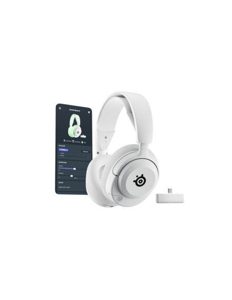 Steelseries Arctis Nova 5X Wireless Auriculares Inalámbrico Diadema Juego USB Tipo C Bluetooth Blanco