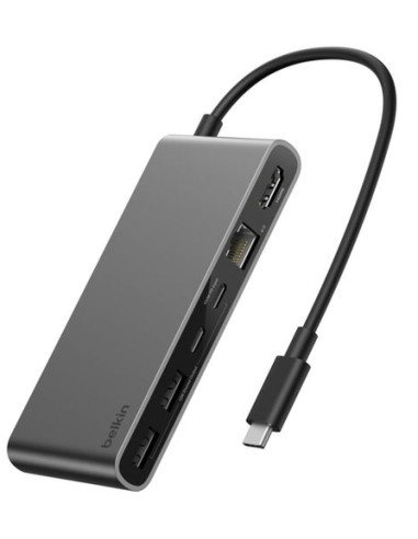 Belkin INC024HQSGY hub de interfaz USB Tipo C 10000 Mbit/s Gris