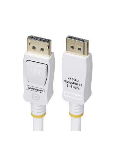 StarTech.com Cable DisplayPort 1.2 Certificado VESA Blanco de 1,8m -