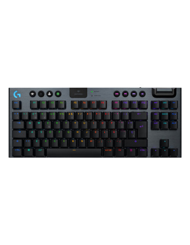 Logitech G Teclado para gaming inalámbrico de perfil bajo G915 X LIGHTSPEED TKL, teclas de PBT de doble moldeado, teclas totalme