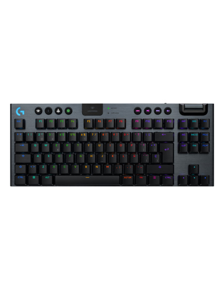 Logitech G Teclado para gaming inalámbrico de perfil bajo G915 X LIGHTSPEED TKL, teclas de PBT de doble moldeado, teclas totalme
