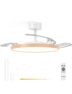 Grunkel SKYWOOD42 ventilador Blanco, Madera