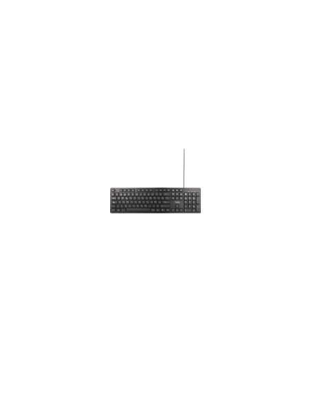 TooQ Teclado silencioso USB, 105 teclas, Negro