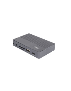 TooQ Caja externa para SSD M.2 NVMe/SATA + HUB USB-C 3.2 Gen2 con 2x
