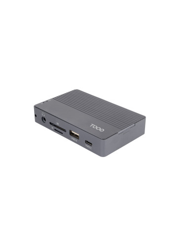 TooQ Caja externa para SSD M.2 NVMe/SATA + HUB USB-C 3.2 Gen2 con 2x