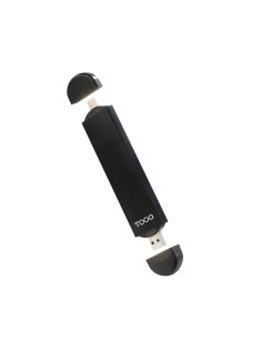 TooQ Caja Externa USB-C/M + USB-A/M para SSD M.2 NGFF/NVMe, Negra