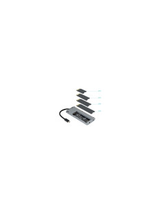 TooQ Caja externa para SSD M.2 NGFF/NVMe + HUB USB 3.2 Gen2 con 2
