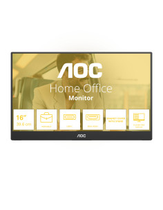 AOC 16T20E2 monitor o TV portátil Monitor portátil Negro 39,6 cm