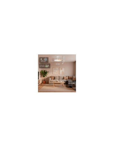 Grunkel SKYDUAL42 ventilador Blanco, Madera