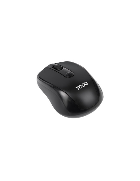 TooQ Ratón inalámbrico, 1600 DPI, 4 botones, Negro