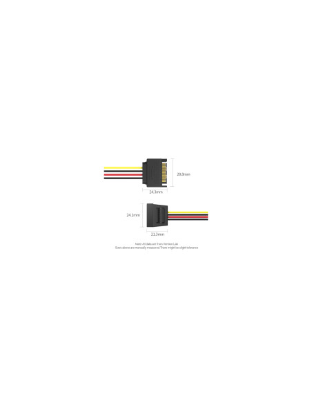 Vention KDABY cable de SATA 0,3 m SATA de 15 pines Negro
