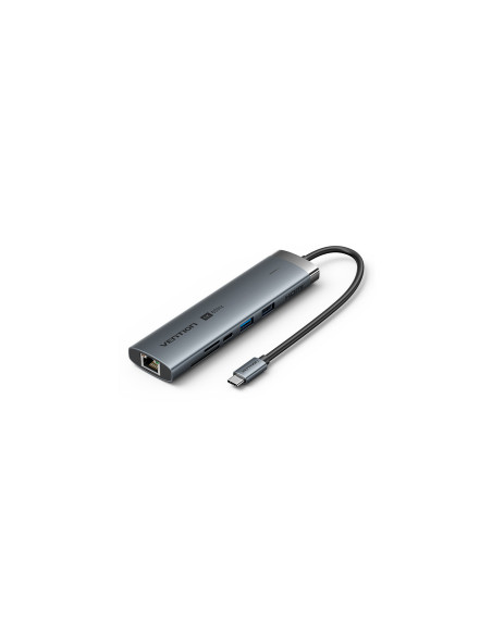 Vention TGVHB hub de interfaz USB Tipo C 5000 Mbit/s Gris