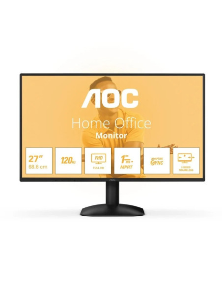 MONITOR AOC 27 IPS 120HZ 1MS VGA HDMI BLACK ADAPTIVE SYNC