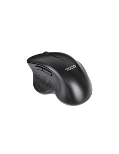 TooQ Ratón Inalámbrico Ergonómico 1600 DPI, 6 botones, Negro