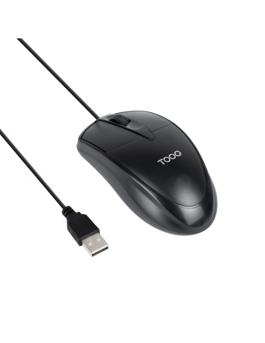 TooQ Ratón óptico con cable USB, 1000 DPI