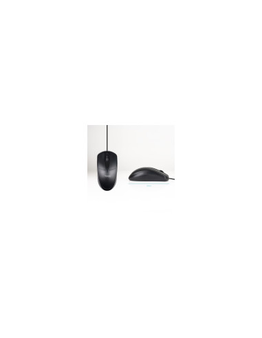 TooQ Ratón óptico con cable USB, 1000 DPI