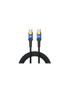 iggual Cable tipo C a tipo C 3A 1 metro trenzado LED