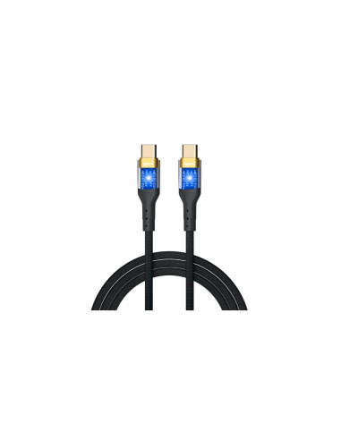iggual Cable tipo C a tipo C 3A 1 metro trenzado LED
