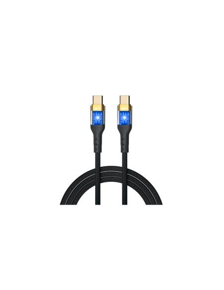 iggual Cable tipo C a tipo C 3A 1 metro trenzado LED