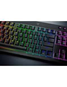 Razer BlackWidow V4 Low-Profile HyperSpeed teclado Juego USB + RF Wireless + Bluetooth QWERTY Internacional de EE.UU. Negro
