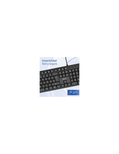 iggual Teclado USB estándar CK-SILENT-105T negro