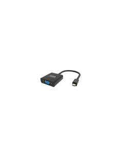 Vision TC-MDPVGA/BL adaptador de cable de vídeo Mini DisplayPort VGA (D-Sub) Negro 2