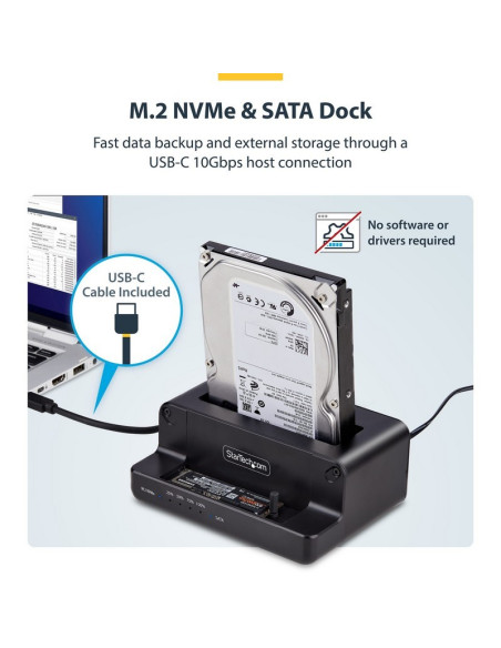 CLONADOR STARTECH NVME M2 - SATA 2.5/3.5