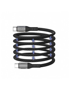 CABLE NYLON TIPO C A TIPO C MAGNETICO 100W 1M NEGRO MAXLIFE