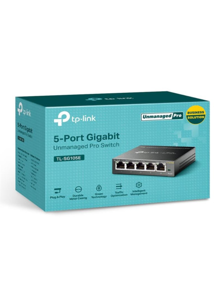 SWITCH TP-LINK TL-SG105E GIGABIT 5 PUERTOS EASY SMART SEMIGESTIONABLE