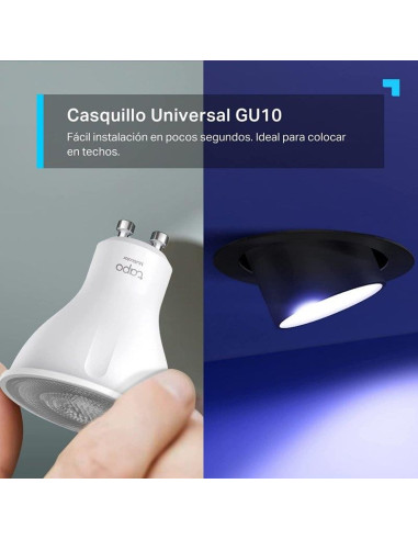 BOMBILLA INTELIGENTE GU10 TP-LINK LED MULTICOLOR 6500K BLANCO AJUSTA WIFI