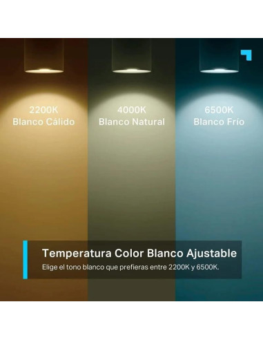 BOMBILLA INTELIGENTE GU10 TP-LINK LED MULTICOLOR 6500K BLANCO AJUSTA WIFI