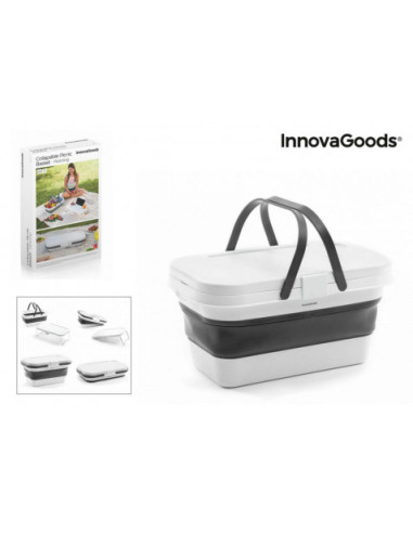 CESTA DE PICNIC PLEGABLE CON TAPA MESA INNOVAGOODS