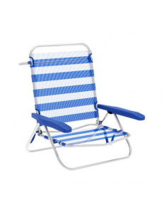 SILLA PLEGABLE 5 POSICIONES ALUMINIO 65.5X44X82CM